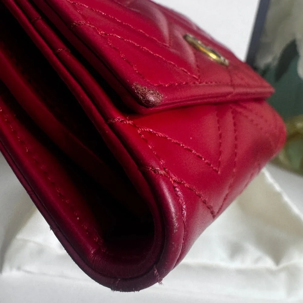 Gucci Red Quilted Leather Wallet